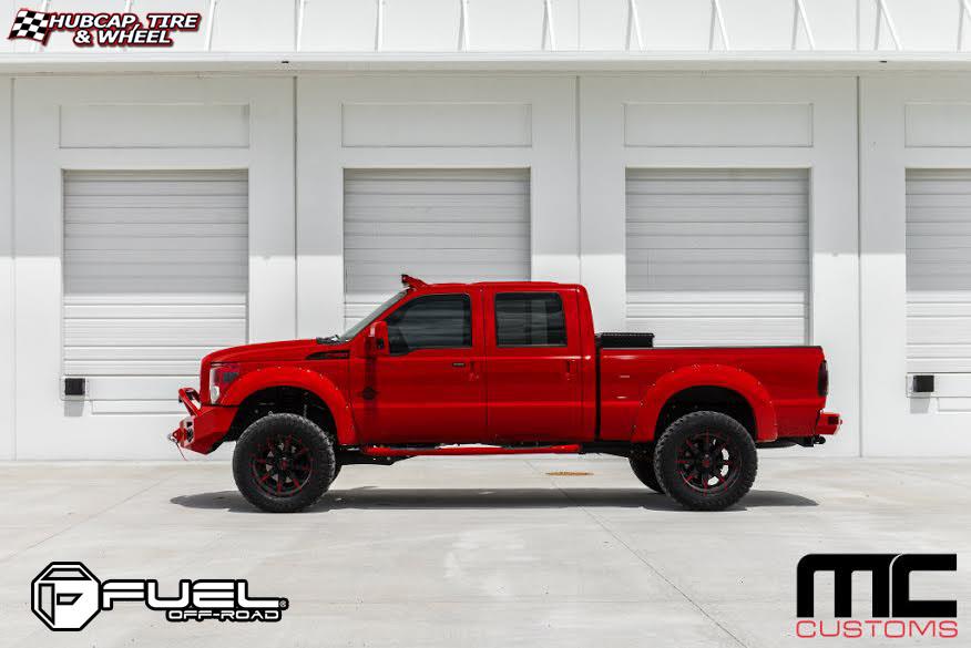 vehicle gallery/ford f 250 fuel nutz d251 0X0  Matte Black & Milled wheels and rims